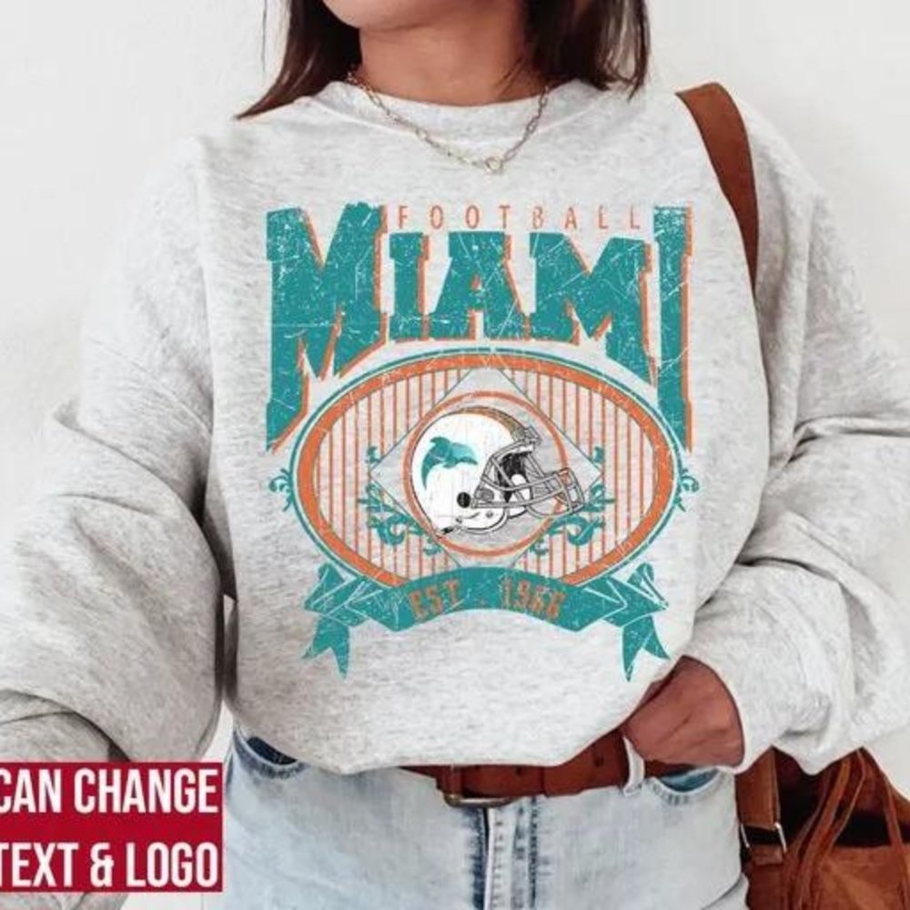 Miami Football Sweatshirt , Miami Football shirt , Vintage Style Miami Football